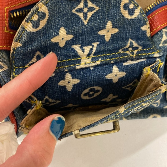 Louis Vuitton vintage denim bag with chain handles - Picture 12 of 14